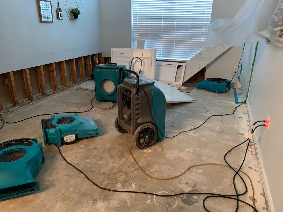 Dehumidifier in flood-cut room for Water Extraction & Removal in Edwardsville